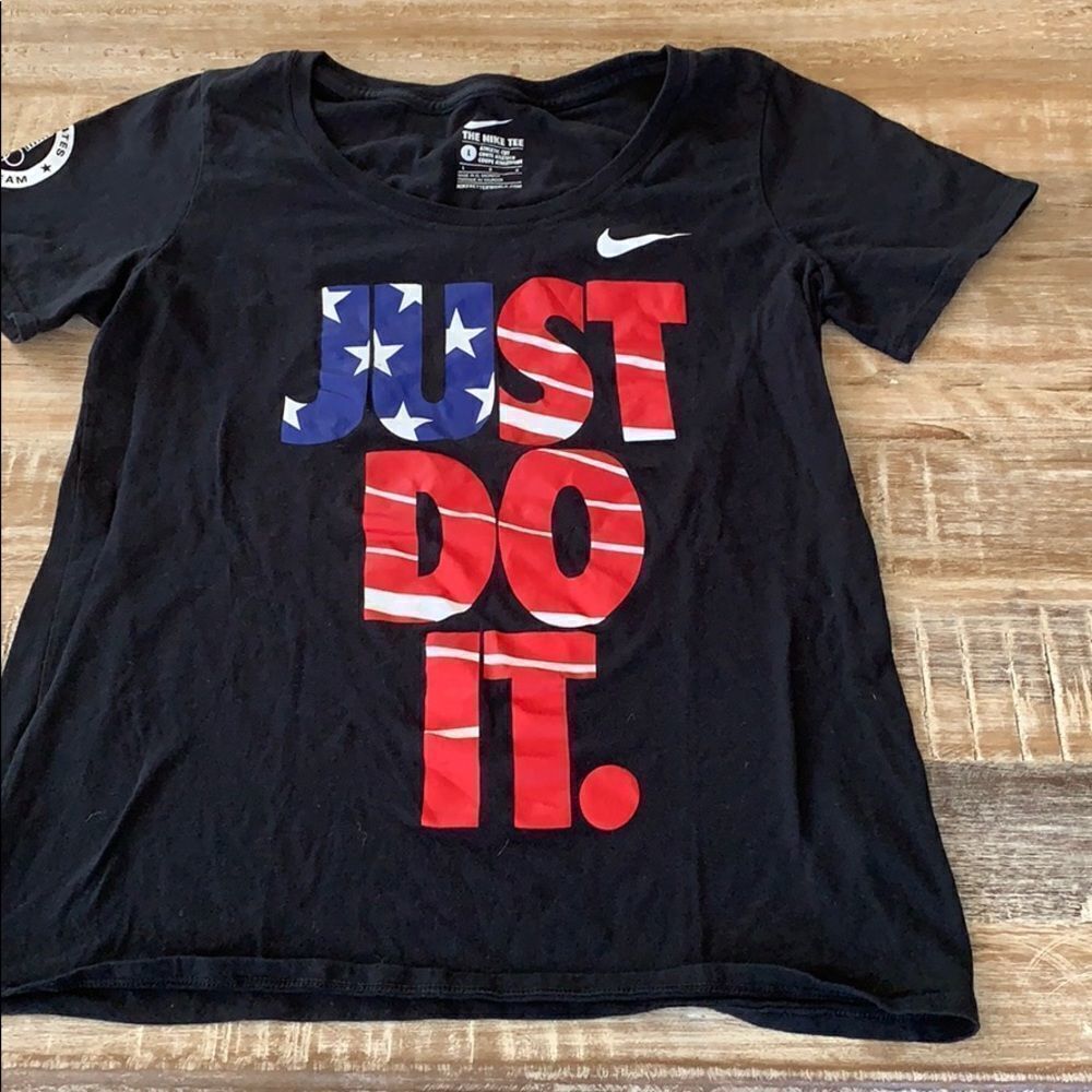 Nike Red white Blue Stars Just Do it Tee shirt